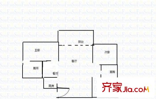 金色港灣 3室 戶型圖