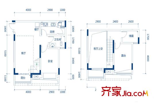 浩博幾米陽光一期8-19號樓標(biāo)準(zhǔn)層D戶型 1室2廳1衛(wèi)1廚