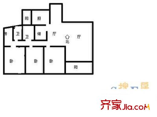 天緣居 3室 戶型圖