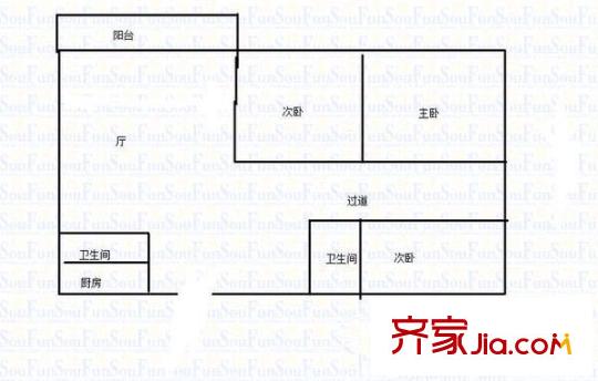 和諧苑 3室 戶型圖