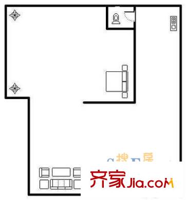 都市庭園戶型圖都市庭院13 1室1廳1衛(wèi)1廚