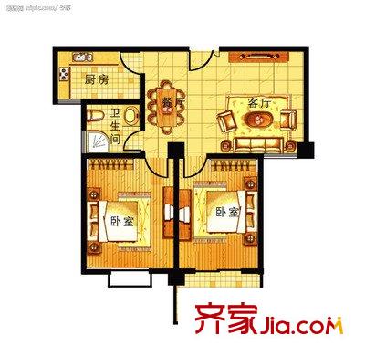 巴渝佳夢 2室 戶型圖