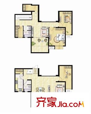 奧林嬌子 3室 戶型圖