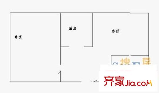 奧林嬌子 1室 戶型圖