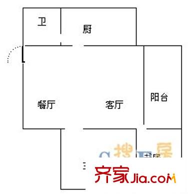 馨蒂麗苑 1室 戶型圖