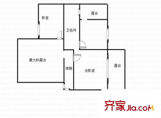 大竹林金竹苑 2室 戶型圖