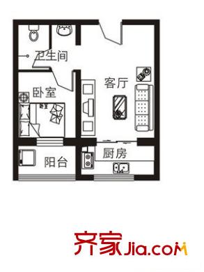龍湖楓香庭 3室 戶型圖