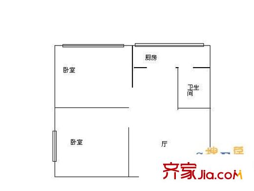龍城靜園 2室 戶型圖