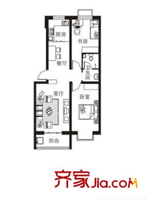 龍湖楓香庭 3室 戶型圖