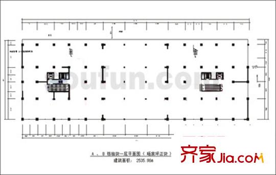 天河名港戶型圖商業(yè)尺寸1戶型 