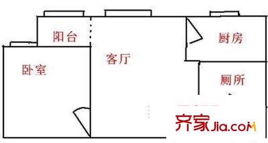 康居五期 2室 戶型圖
