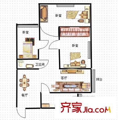 理工雅苑戶型圖戶型圖1 3室2廳1衛(wèi)1廚