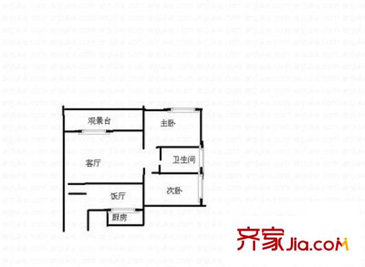 康居五期 2室 戶型圖