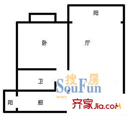 建新東路小區(qū)戶型圖建新東路6 1室1廳1衛(wèi)1廚