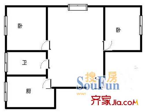 建新東路小區(qū)戶型圖建新東路2 2室1廳1衛(wèi)1廚