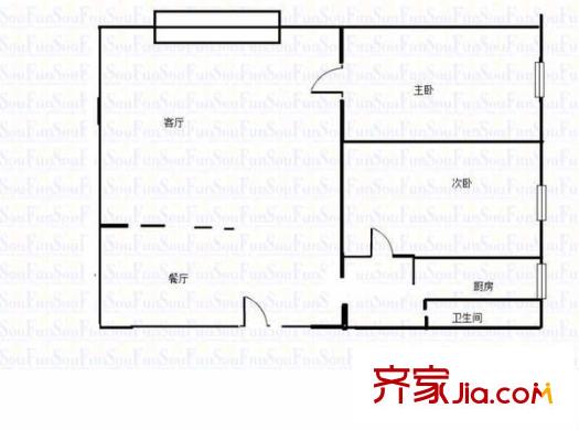 東方新苑 2室 戶型圖
