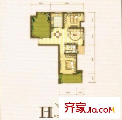 石小路小區(qū) 1室 戶型圖