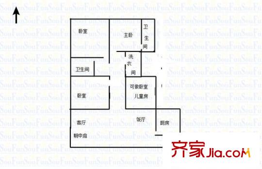 東方新苑 4室 戶型圖