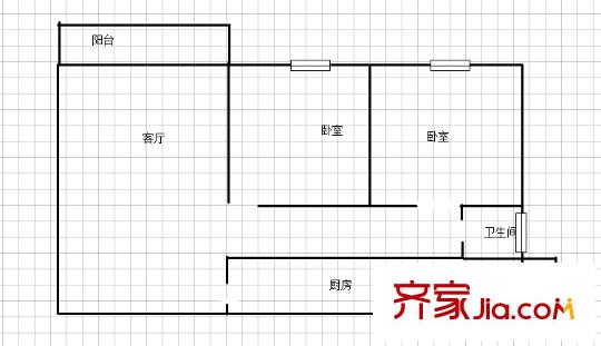 萬(wàn)豐一村 2室 戶型圖