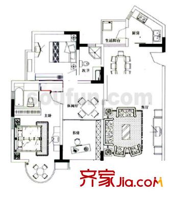 鴻程山水家園 3室戶型圖