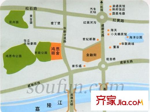 鴻恩麗舍交通圖