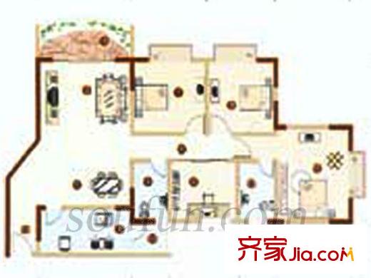 天奇怡暢苑 戶型圖1
