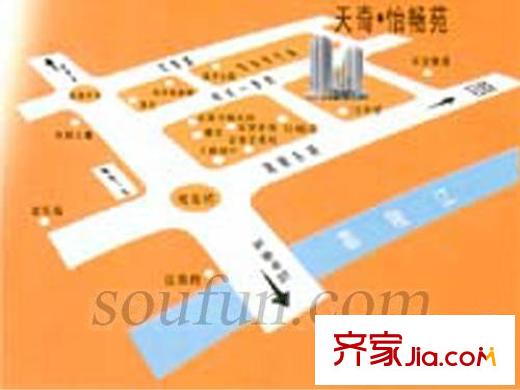 天奇怡暢苑交通圖