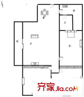 天奇怡暢苑 3室 戶(hù)型圖