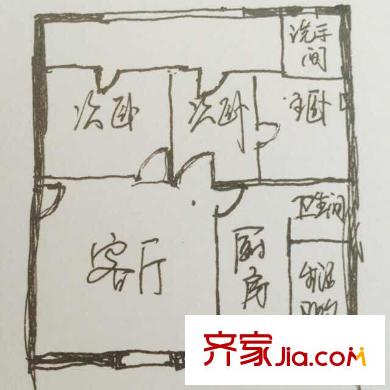 南城大道小區(qū) 3室 戶型圖