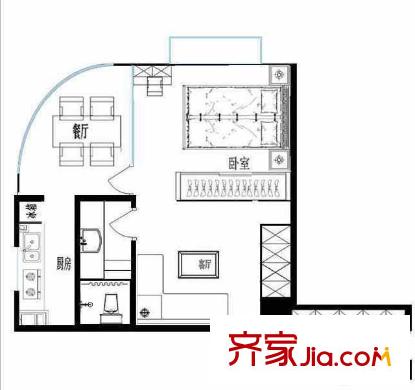 重慶森林公寓 2室 戶型圖