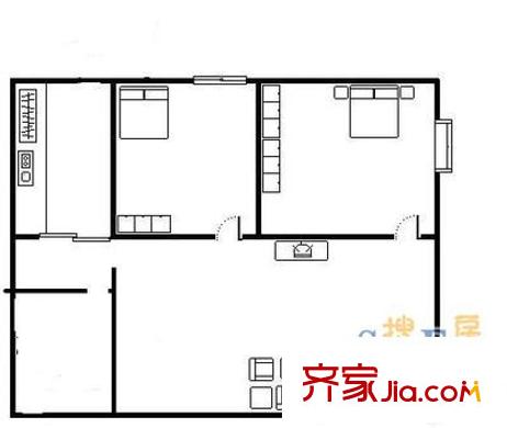 重慶森林公寓 2室 戶型圖