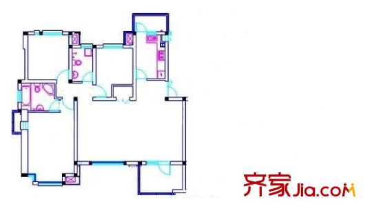 天澤苑 3室 戶型圖