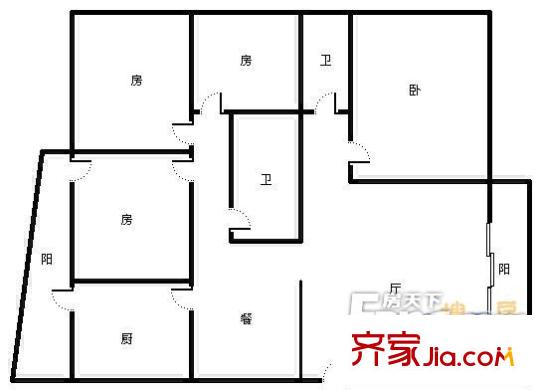 海韻名邸 4室 戶型圖