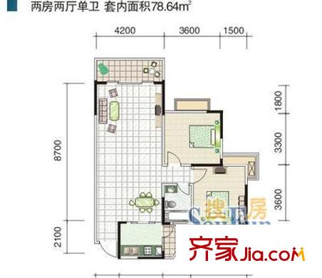 金輝融僑半島云滿庭D區(qū)戶型圖融僑半島云滿庭D區(qū)1 2室2廳1衛(wèi)1廚