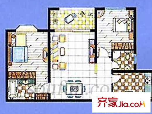 海韻名邸戶型圖戶型圖 2室2廳2衛(wèi)1廚