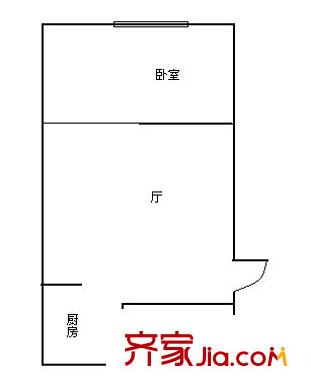 渝南佳苑 1室 戶型圖