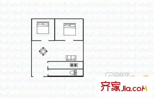 港航家園A區(qū)戶型圖港航家園 2室 戶型圖 2室1廳1衛(wèi)1廚