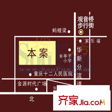 港航家園A區(qū)交通圖