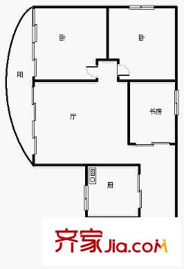 港航家園A區(qū)戶型圖港航家園 3室 戶型圖 3室2廳1衛(wèi)1廚