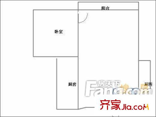港航家園A區(qū)戶型圖港航家園 1室 戶型圖 1室1廳1衛(wèi)1廚