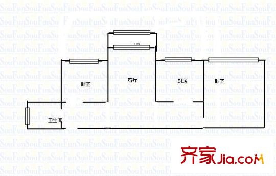 府邸美郡 2室 戶型圖