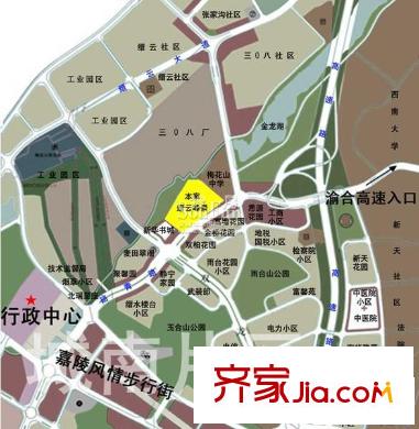 永達(dá)縉云峰景交通圖區(qū)域圖
