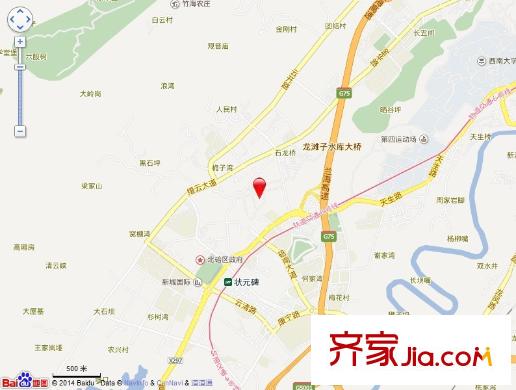 永達(dá)縉云峰景交通圖
