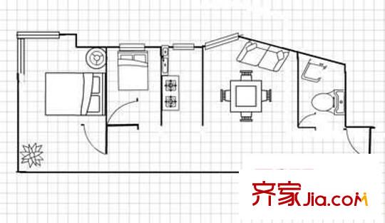 建工MORNING公館戶型圖建工.MORNING公館 2室 戶型圖 2室1廳1衛(wèi)1廚