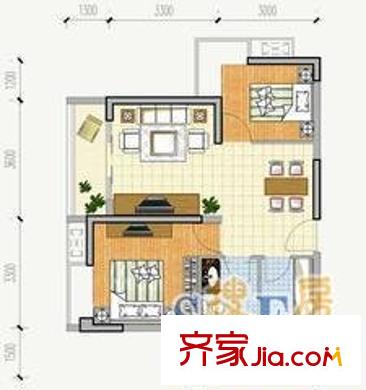 金玉滿堂城市花園 2室 戶型圖