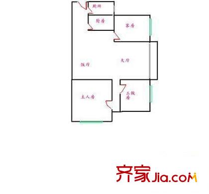 華新逸景 3室 戶型圖