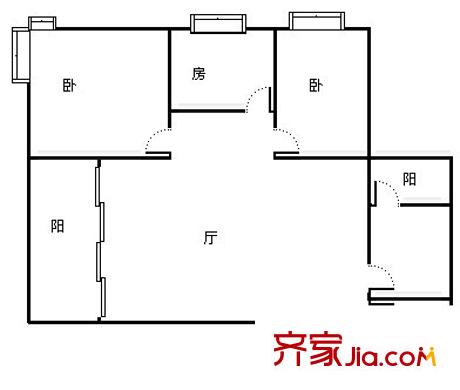 華新逸景 3室 戶型圖