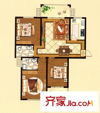 盛世家園 3室 戶型圖