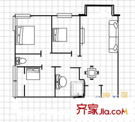 盛世家園 3室 戶型圖