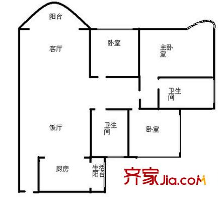 盛世家園 3室 戶型圖